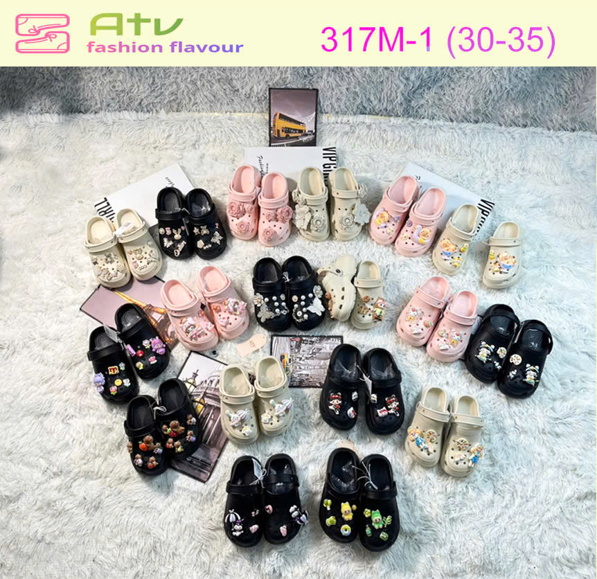 317M-1 - Dép sục siêu nhẹ thời trang dành cho trẻ em (size 30-35)
