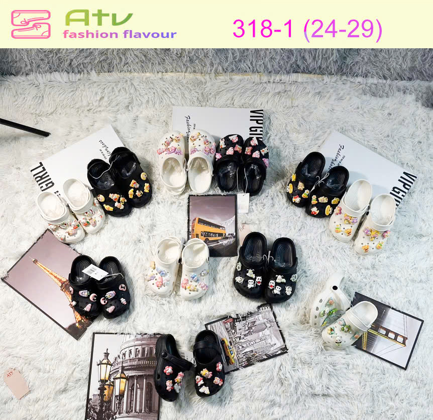 318-1 - Dép sục siêu nhẹ thời trang dành cho trẻ em (size 24-29)