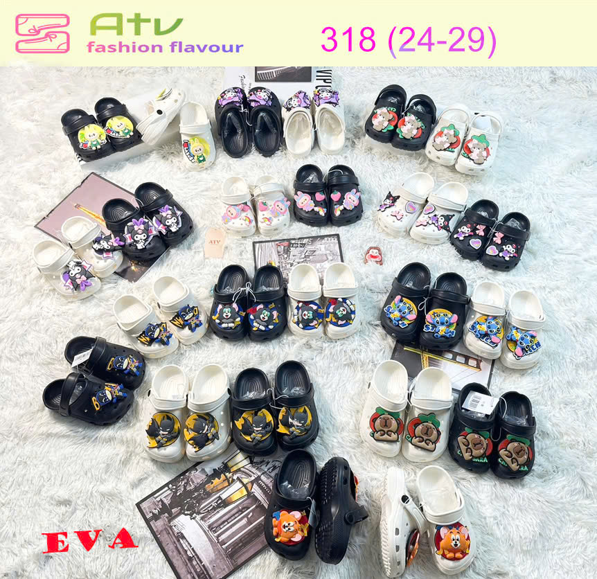 318 - Dép sục siêu nhẹ thời trang dành cho trẻ em (size 24-29)