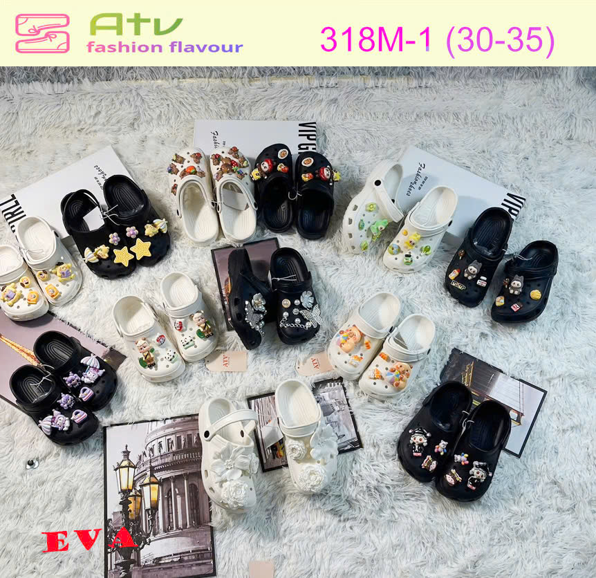 318M-1 - Dép sục siêu nhẹ thơi trang dành cho trẻ em (size 30-35)